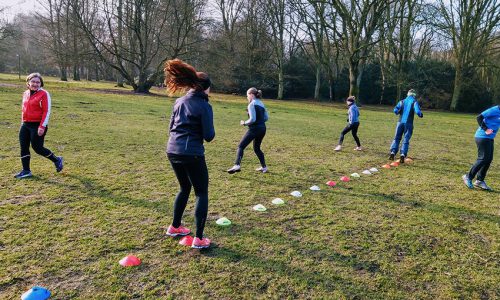 Laufgruppe Hamburg Stadtpark Leon Ralf - Hütchen Training